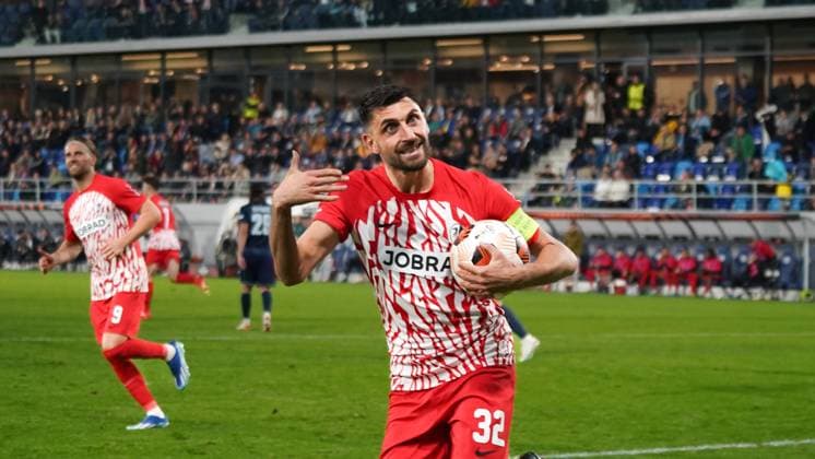 Goal by Vincenzo Grifo 32 SC Freiburg 26 10 2023 Backa Topola, Serbia FK TSC Backa Topola vs SC Freiburg UEFA EUROPA LEAGUE 2023 2024 TSC Arena Backa Topolya, Soccer, Men