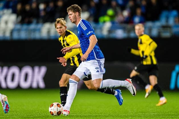 231026 Christian Jaeger Cappis of Molde during the UEFA Europa League football match between Molde and Häcken on October 26, 2023 in Molde Photo Marius Simensen BILDBYRAN Cop 238 bbeng football fotball fotboll fotboll häcken molde uefa uefa europa league  Copyright: MARIUSxSIMENSEN BB231026BB968
