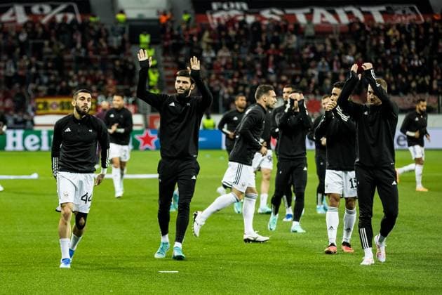 UEFA Europa League, Bayer 04 Leverkusen Qarabag Agdam 26 10 2023 Qarabag Agdam players greet fans with applause UEFA Europa League, Bayer 04 Leverkusen Qarabag Agdam, BayArena Leverkusen on 26 10 2023 Copyright: xBEAUTIFULxSPORTS Wunderlx