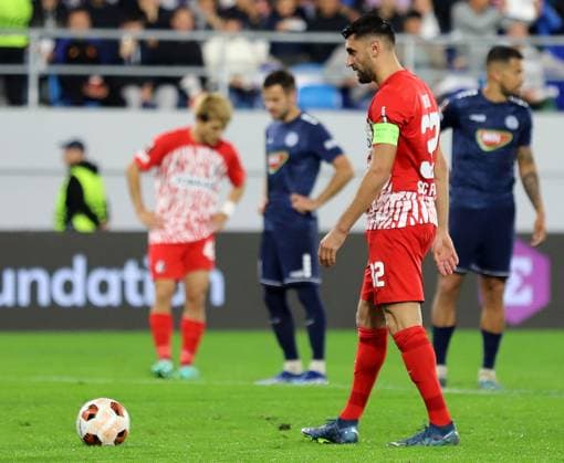 26.10.2023 Backa Topola(Serbia) TSC Backa Topola Topolya-SC Freiburg Europa League men s football Vincenzo Grifo SC Freiburg during penalty shoot from where the goal was scored :Str