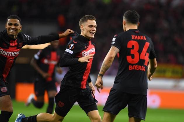 LEVERKUSEN, GERMANY - 26.10.23: Florian Wirtz, The match of match UEFA Europa League Bayer 04 Leverkusen vs Qarabag FK at Bayarena  Copyright: xVITALIIxKLIUIEVx