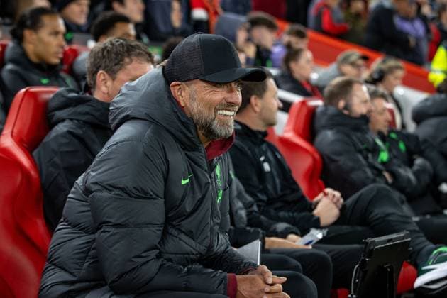Liverpool v Toulouse Europa League 26 10 2023. Liverpool manager Jurgen Klopp during the Europa League match between Liverpool and Toulouse at Anfield, Liverpool, England on 26 October 2023. Editorial use only , Copyright: xIanxStephenx PSI-18281-0005