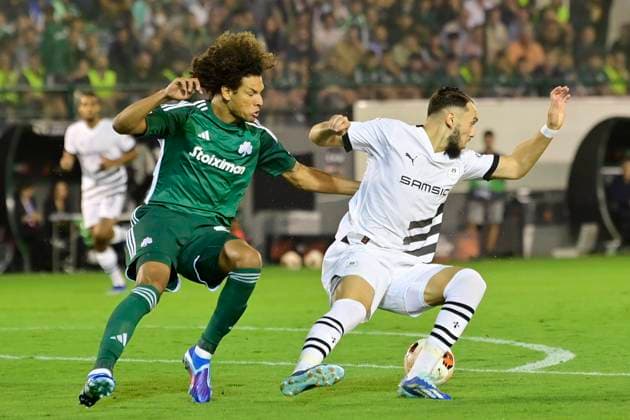 FOOTBALL Europa League Panathinaïkos Athènes Stade Rennais FC PHOTOPQR OUEST FRANCE Vincent MICHEL ; Athènes ; 26 10 2023 ; Football - Ligue Europa - 3eme match qualificatif - Panathinaïkos Athènes Stade Rennais FC Amine Gouiri Rennes oct 26th 2023. FOOTBALL Europa League Panathinaïkos Athènes Stade Rennais FC Athènes France  Copyright: xPHOTOPQR OUESTxFRANCE MAXPPPxVincentxMICHELx 20231026OFR8030 20231026OFR8085