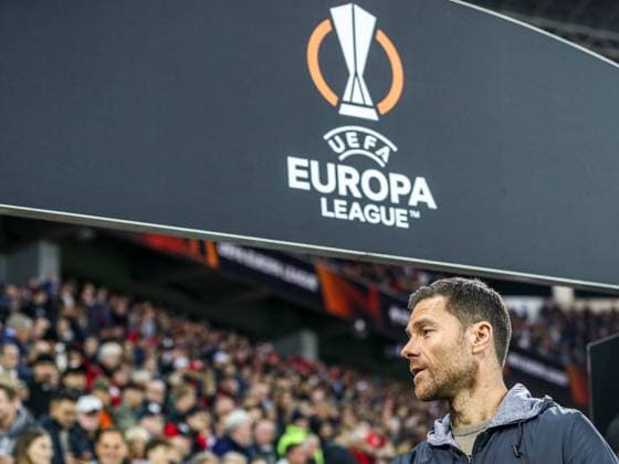 Xabi Alonso Bayer 04 Leverkusen, head coach before the match, GER, Bayer 04 Leverkusen vs Qarabag Agdam, UEFA Europa League 2023 24, group stage, match day 3, 26 10 2023, GER, Bayer 04 Leverkusen vs Qarabag Agdam, UEFA Europa League 2023 24, group stage, match day 3, 26 10 2023, Photo Eibner Press Photo Gabriel Boia Leverkusen. Copyright: xGabrielxBoiax EP_EER