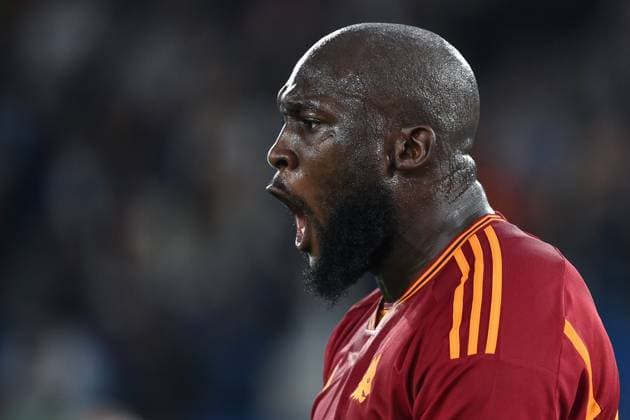 As Roma 26 10 2023 - Europa League Roma-Slavia Praga foto Antonello Sammarco Image nella foto: esultanza gol Romelu Lukaku 