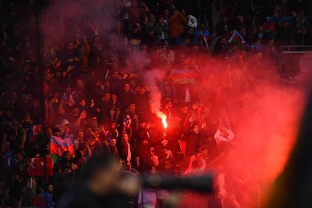 LEVERKUSEN, GERMANY - 26.10.23: The match of match UEFA Europa League Bayer 04 Leverkusen vs Qarabag FK at Bayarena  Copyright: xVITALIIxKLIUIEVx