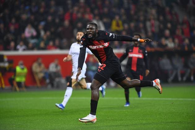 LEVERKUSEN, GERMANY - 26.10.23: Victor Boniface, The match of match UEFA Europa League Bayer 04 Leverkusen vs Qarabag FK at Bayarena  Copyright: xVITALIIxKLIUIEVx