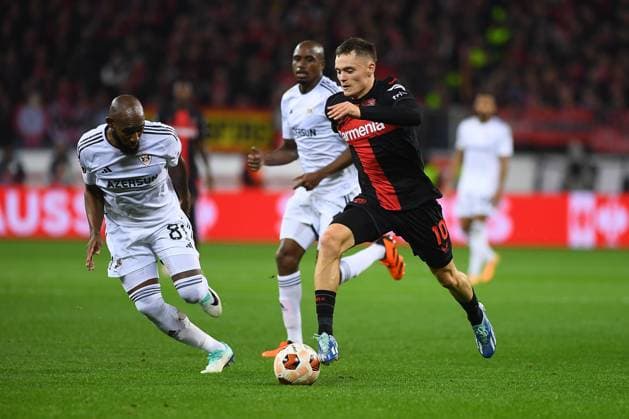 LEVERKUSEN, GERMANY - 26.10.23: The match of match UEFA Europa League Bayer 04 Leverkusen vs Qarabag FK at Bayarena  Copyright: xVITALIIxKLIUIEVx