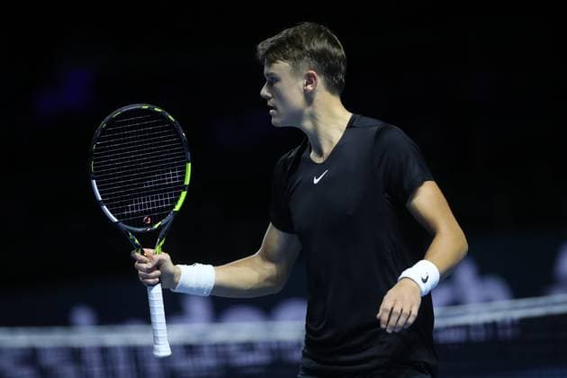 SWISS INDOORS 2023 PHOTOPQR L ALSACE Vincent VOEGTLIN ; Bâle ; 26 10 2023 ; Le dannois Holger Rune lors des Swiss Indoors 2023, à Bâle le 24 octobre 2023. OCT 26TH SWISS INDOORS Bâle France  Copyright: xPHOTOPQR L ALSACE MAXPPPxVincentxVOEGTLINx 20231026ALS8093 20231026ALS8109