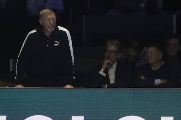 Sport Bilder des Tages SWISS INDOORS 2023 PHOTOPQR L ALSACE Vincent VOEGTLIN ; Bâle ; 26 10 2023 ; L entraineur et ancien professionnel Boris Becker lors des Swiss Indoors 2023, à Bâle le 24 octobre 2023. OCT 26TH SWISS INDOORS Bâle France  Copyright: xPHOTOPQR L ALSACE MAXPPPxVincentxVOEGTLINx 20231026ALS8110 20231026ALS8110
