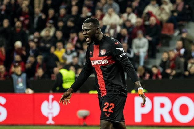 UEFA Europa League, Bayer 04 Leverkusen Qarabag Agdam 26 10 2023 Victor Boniface Bayer 04 Leverkusen, 22 roars after missed chance UEFA Europa League, Bayer 04 Leverkusen Qarabag Agdam, BayArena Leverkusen on 26 10 2023 Copyright: xBEAUTIFULxSPORTS Wunderlx