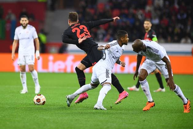 LEVERKUSEN, GERMANY - 26.10.23: Adam Hlozek The match of match UEFA Europa League Bayer 04 Leverkusen vs Qarabag FK at Bayarena  Copyright: xVITALIIxKLIUIEVx