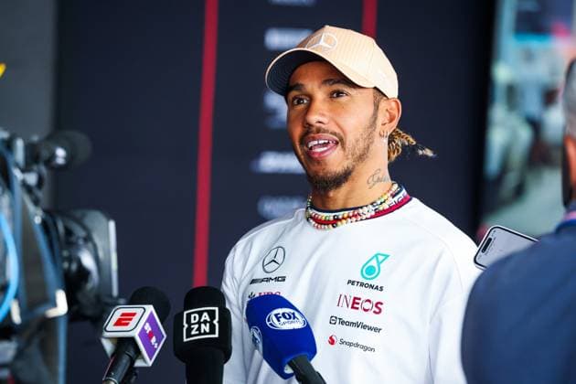 HAMILTON Lewis (gbr), Mercedes AMG F1 Team W14, portrait during the 2023 Formula 1 Grand Premio de la Ciudad de Mexico, 19th round of the 2023 Formula One World Championship, WM, Weltmeisterschaft from October 27 to 29, 2023 on the Autodromo Hermanos Rodriguez, in Mexico City, Mexico - F1 - MEXICO CITY GRAND PRIX 2023 DPPI Panoramic  00123042_G0OD1236