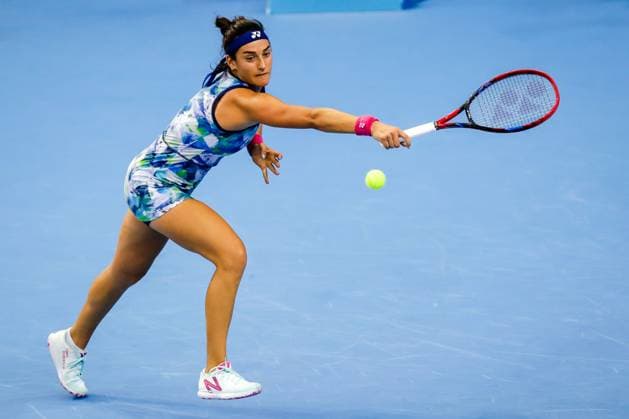 ZHUHAI, CHINA - OCTOBER 27: Caroline Garcia of France returns a shot in the Women s Singles match against Beatriz Haddad Maia of Brazil on day seven of WTA, Tennis Damen Elite Trophy Zhuhai 2023 in October 27, 2023 in Zhuhai, Guagdong Province of China.  Copyright: xVCGx 111461455856