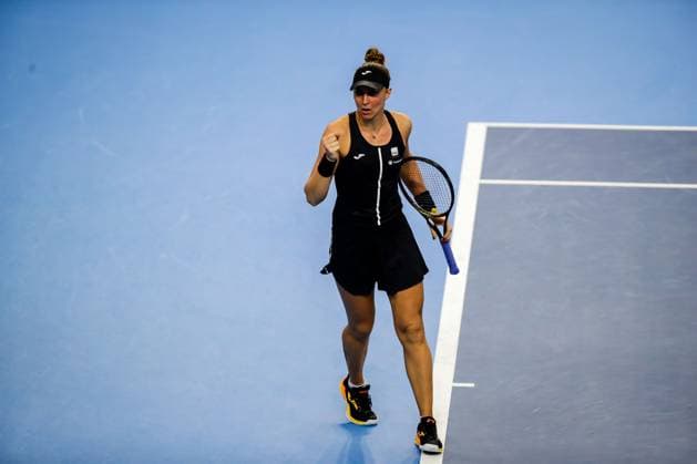 ZHUHAI, CHINA - OCTOBER 27: Beatriz Haddad Maia of Brazil reacts in the Women s Singles match against Caroline Garcia of France on day seven of WTA, Tennis Damen Elite Trophy Zhuhai 2023 in October 27, 2023 in Zhuhai, Guagdong Province of China.  Copyright: xVCGx 111461455879