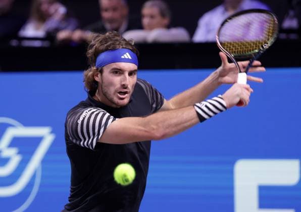 TENNIS - ATP, Tennis Herren Erste Bank Open VIENNA,AUSTRIA,27.OCT.23 - TENNIS - ATP World Tour, Erste Bank Open. Image shows Stefanos Tsitsipas (GRE).  GEPAxpictures xWalterxLuger