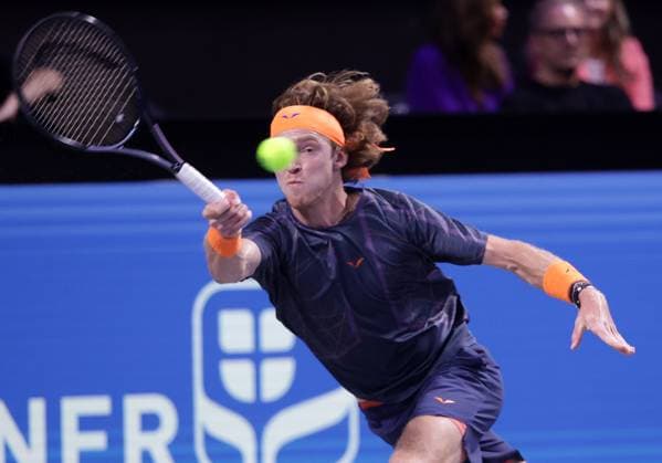 TENNIS - ATP, Tennis Herren Erste Bank Open VIENNA,AUSTRIA,27.OCT.23 - TENNIS - ATP World Tour, Erste Bank Open. Image shows Andrey Rublev (RUS).  GEPAxpictures xWalterxLuger