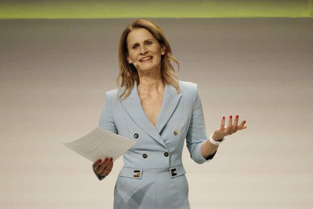 Katrin Müller Hohenstein, led as moderator through the gala German Football Culture Award 2023 Nuremberg Copyright: xZichyx Eibner-Pressefotox EP_rzy