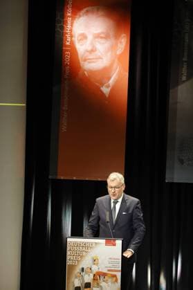 Jörg Jakob, Kicker Editor-in-Chief, Laudator for Karl Heinz Körbel German Football Culture Award 2023 Nuremberg Copyright: xZichyx Eibner-Pressefotox EP_rzy