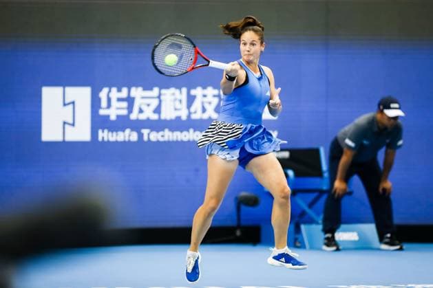 ZHUHAI, CHINA - OCTOBER 28: Daria Kasatkina of Russia returns a shot in the Women s Singles semi-final match against Beatriz Haddad Maia of Brazil on day five of WTA, Tennis Damen Elite Trophy Zhuhai 2023 at Hengqin International Tennis Center on October 28, 2023 in Zhuhai, Guagdong Province of China.  Copyright: xVCGx 111461604676