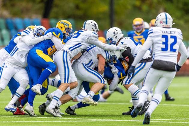231028 Viktor Wessberg of Sweden during the IFAF European Championship Bronze Medal Game between Sweden and Italy on October 28, 2023 in Gothenburg Photo Michael Erichsen BILDBYRAN COP 89 MI0562 american football sweden italy ifaf european championship bronze medal game bbeng sweden sverige italy italia italien  Copyright: MICHAELxERICHSEN BB231028MI021