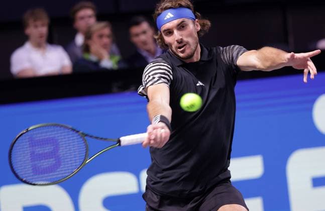 Tennis, ATP Tournament in Vienna, Semifinals, Tsitsipas - Medvedev