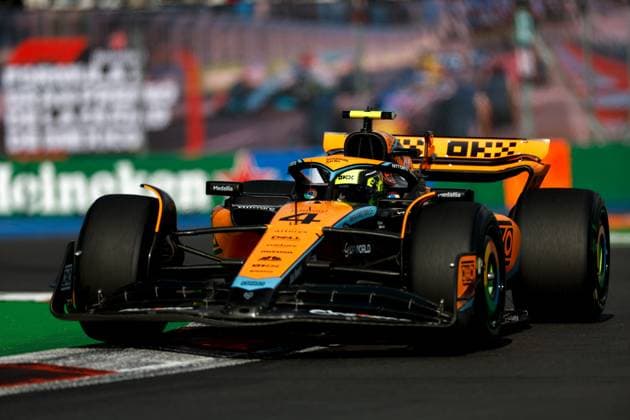 04 NORRIS Lando (gbr), McLaren F1 Team MCL60, action during the 2023 Formula 1 Grand Premio de la Ciudad de Mexico, 19th round of the 2023 Formula One World Championship, WM, Weltmeisterschaft from October 27 to 29, 2023 on the Autodromo Hermanos Rodriguez, in Mexico City, Mexico - F1 - MEXICO CITY GRAND PRIX 2023 DPPI Panoramic  00123042_F12023GP20MEX_JK219078