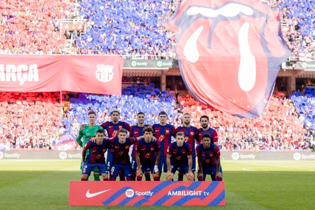 October 28, 2023, Barcelona, Spain: BARCELONA, SPAIN - OCTOBER 28: FC Barcelona, Barca players prior the La Liga EA Sports match between FC Barcelona and Real Madrid at the Estadi Olimpic Lluis Companys on October 28, 2023 in Barcelona, Spain Barcelona Spain - ZUMAd159 0311096125st Copyright: xGerardxFrancox