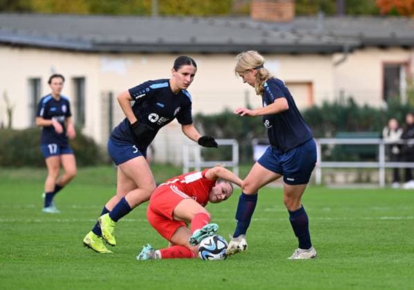 Football, women, Regionalliga Nordost, season 2023 2024 9 matchday, home turned , 1 FC Union Berlin 1 FFC Turbine Potsdam II, v l Karin Alexandra Heisen, Lisa Heiseler 1 women 1 FC Union , Marike Aurora Dommasch, 29 10 2023, Copyright: xMatthiasxKochx