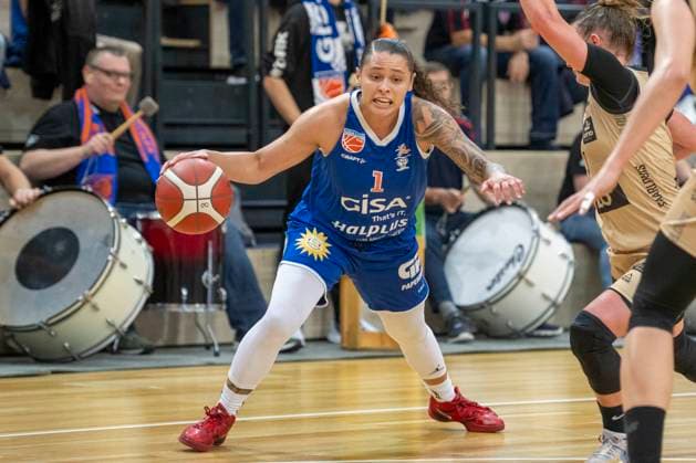 Halle, Germany 29 October 2023 1 BBL Women 2023 2024 Gisa Lions MBC vs Inexio Roals Saarlouis Sabrina Haines Halle SWH arena Sachsen Anhalt Copyright: xFotostandx xxBallaschx