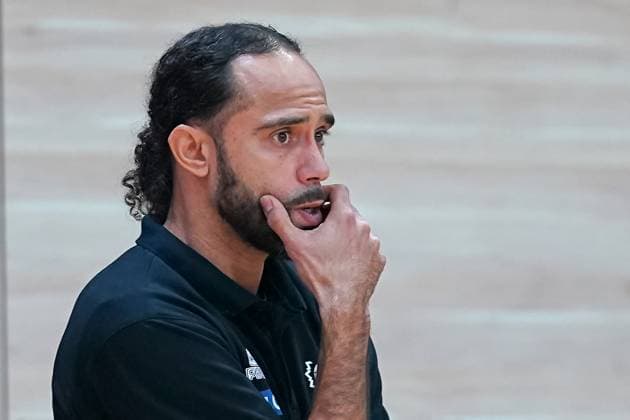 Ricky Easterling Saarlouis, Headcoach , Gisa Lions MBC Saarlouis Royals, Womens Basketball Bundesliga, DBBL, 5 Matchday, Season 2023 2024, 29 10 2023, Halle SWH Arena Sachsen Anhalt Germany