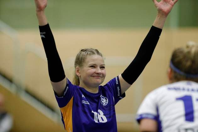Volleyball Hesse 2 Bundesliga South Women 29 10 2023 TG Bad Soden ws VC Wiesbaden II red v l Simona Budryte TG Bad Soden Nr 18 Sport TG Bad Soden VC Wiesbaden II