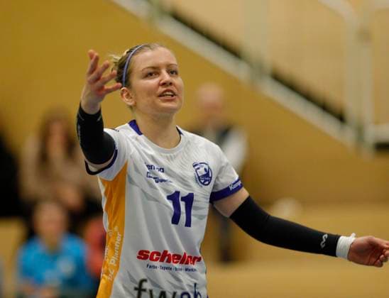 Volleyball Hesse 2 Bundesliga South Women 29 10 2023 TG Bad Soden ws VC Wiesbaden II red v l Monika Dolezajova TG Bad Soden Nr 11 Sport TG Bad Soden VC Wiesbaden II