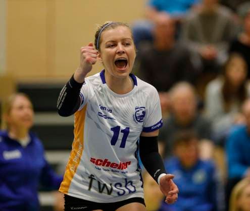 Volleyball Hesse 2 Bundesliga South Women 29 10 2023 TG Bad Soden ws VC Wiesbaden II red v l Monika Dolezajova TG Bad Soden Nr 11 Sport TG Bad Soden VC Wiesbaden II