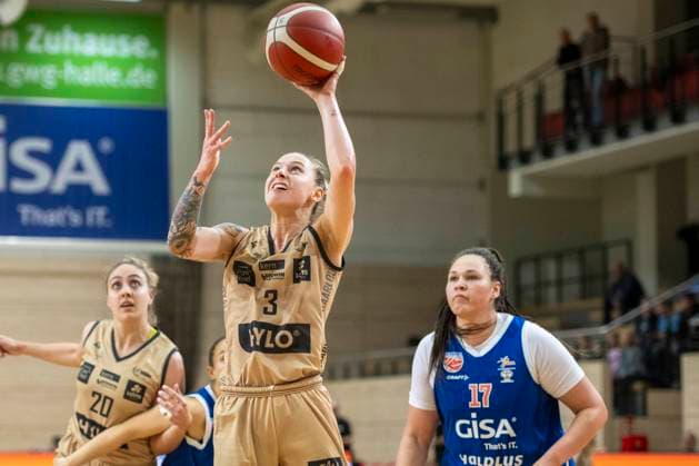Halle, Germany 29 October 2023 1 BBL Women 2023 2024 Gisa Lions MBC vs Inexio Roals Saarlouis Sylwia Bujniak Saarlouis SWH arena Sachsen Anhalt Copyright: xFotostandx xxBallaschx