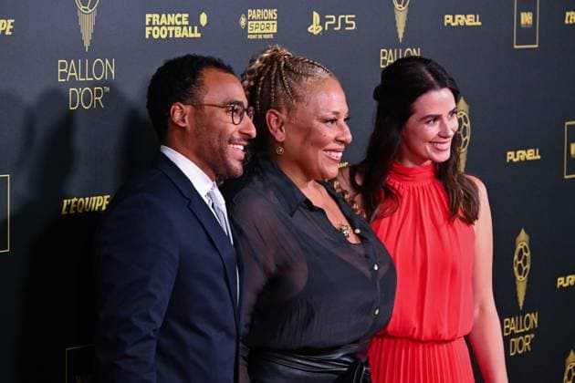 Joshua Nascimento - Kely Christina Arantes do Nascimento et guest FOOTBALL : Ballon d Or 2023 - Paris - 30 10 2023 FedericoPestellini Panoramic 