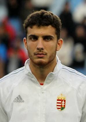 17.10.2023 Budapest Hungary-Belgium European Under-21 U-21 U21, U 21 qualifying round men s football Botond Balogh Hungary portrait :