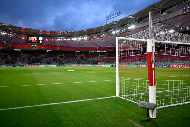 MHPArena overview interior blue hour DFB Pokal VfB Stuttgart vs FC Union Berlin FCU 31 10 2023 DFL REGULATIONS PROHIBIT ANY USE OF PHOTOGRAPHS AS IMAGE SEQUENCES AND OR QUASI VIDEO DFB Pokal VfB Stuttgart vs FC Union Berlin FCU