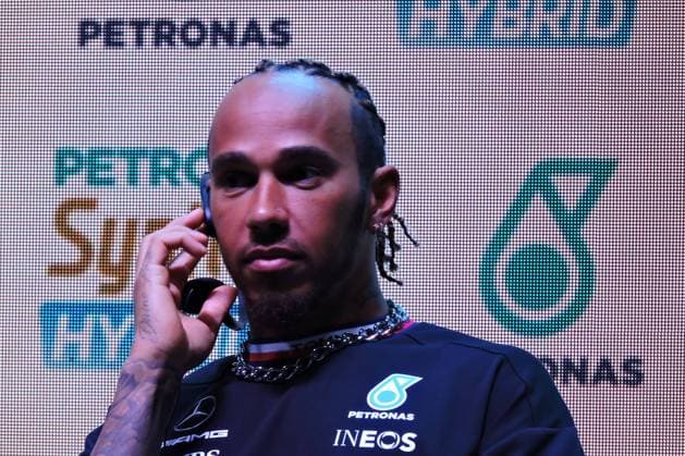 RECORD DATE NOT STATED Collective of Mercedes-AMG drivers Lewis Hamilton and George Russell Sao Paulo, 01 11 2023 - ESPORTES FORMULA1 MERCEDES - Formula 1 drivers Lewis Hamilton and George Russel participated in a press conference, PK, Pressekonferenz promoted by Petronas at Palacio Tangara, south of Sao Paulo (Foto: Leandro Chemalle Thenews2 imago images) SPO  Copyright: xLeandroxChemallex