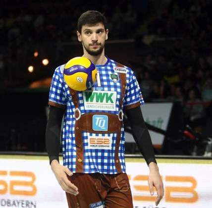 Ilic DORDE Herrsching SRB , He Volleyballl, Bundesliga 20223 24, WWK Volleys Herrsching vs SVG Lueneburg, 01 11 23, BMW Park Munich, Copyright: WolfgangxFehrmann