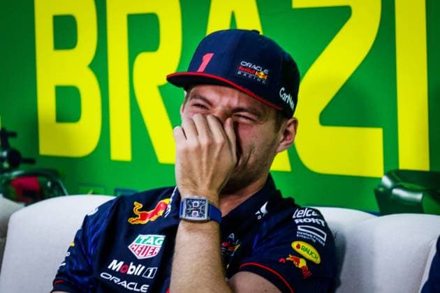 Entrevista coletiva pilotos GP Brasil F1 SÃO PAULO, SP - 02.11.2023: ENTREVISTA COLETIVA PILOTOS GP BRASIL F1 - Drivers hold a press conference, PK, Pressekonferenz to talk about expectations for the Formula 1 Rolex Grand Prix of São Paulo 2023, this Thursday afternoon (02), at the Interlagos race track, south of the capital. In the photo, Max Verstappen 1, RED BULL. (Photo: Aloisio Mauricio Fotoarena) x2455938x  AloisioxMauricio