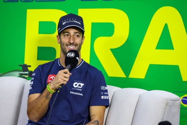 RICCIARDO Daniel (aus), Scuderia AlphaTauri AT04, portrait during the 2023 Formula 1 Rolex Grande Premio de Sao Paulo, 20th round of the 2023 Formula One World Championship, WM, Weltmeisterschaft from November 3 to 5, 2023 on the Autodromo JosÃ Carlos Pace, in Sao Paulo, Brazil - F1 - SAO PAULO GRAND PRIX 2023 DPPI Panoramic  00123042_G0OD8328