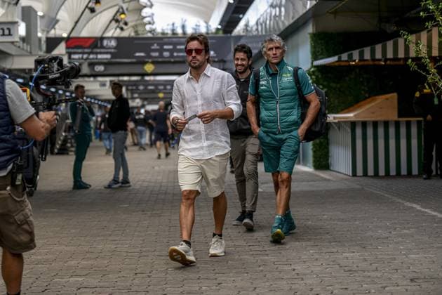 Sao Paulo - 02-11-2023, Interlagos Circuit, Fernando Alonso at the Formula 1 Brazil Grand Prix 2023 Thursday Formula 1 Brazil Grand Prix 2023 Thursday  x22999040x Copyright: