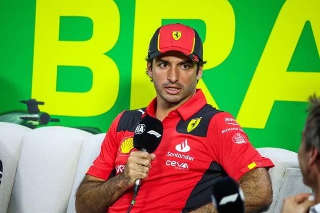 55 Carlos Sainz ESP, Scuderia Ferrari , F1 Grand Prix of Brazil at Autodromo Jose Carlos Pace on November 2, 2023 in Sao Paulo, Brazil Photo by HOCH ZWEI Sao Paulo Brazil