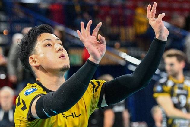 Shohei Nose Powervolleys Düren, 3 warming up,, 02 11 2023, Düren Germany , Volleyball, 1 Bundesliga, SWD Powervolleys Düren Helios Grizzlys Giesen xmhx