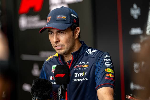 SaO PAULO, BRAZIL: Sergio Perez, racing for the Red Bull Racing team during the 2023 Formula 1 Sao Paulo Grand Prix at the Interlagos Circuit in Sao Paulo, Brazil
