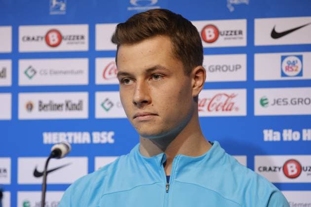 Germany, Berlin, Sportpark, GER, 2 FBL, Hertha BSC, Season 2023 24, Press conference before the away match against F C Hansa Rostock , Photo Tjark Ernst, Goalkeeper