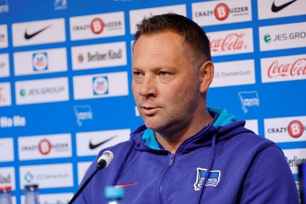 Germany, Berlin, Sportpark, GER, 2 FBL, Hertha BSC, Season 2023 24, Press conference before the away match against F C Hansa Rostock , Photo Pál Dárdai,Coach Hertha BSC