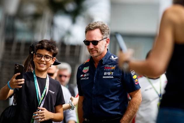 Dia de treinos no GP São Paulo 2023 SÃO PAULO, SP - 03.11.2023: DIA DE TREINOS NO GP SÃO PAULO 2023 - Drivers arrive for the first day of free training for the Formula 1 Grand Prix Rolex de São Paulo 2023, this Thursday (02), at the Interlagos racetrack, south of the capital. In the photo, Red Bull Racing team principal, Christian Horner. (Photo: Aloisio Mauricio Fotoarena) x2456304x  AloisioxMauricio