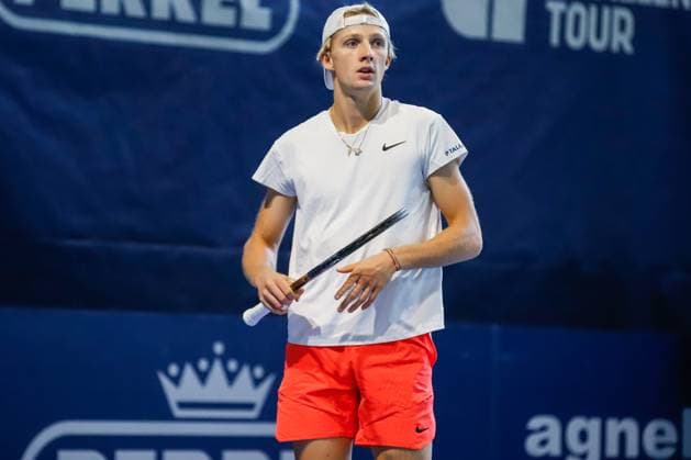 Mark Lajal (EST) during ATP, Tennis Herren Challenger Bergamo, International Tennis match in Bergamo, Italy, November 03 2023  Copyright: xRobertaxCorradin IPAxSportx xipax xx IPA_41392496 IPA_Agency_IPA41392496